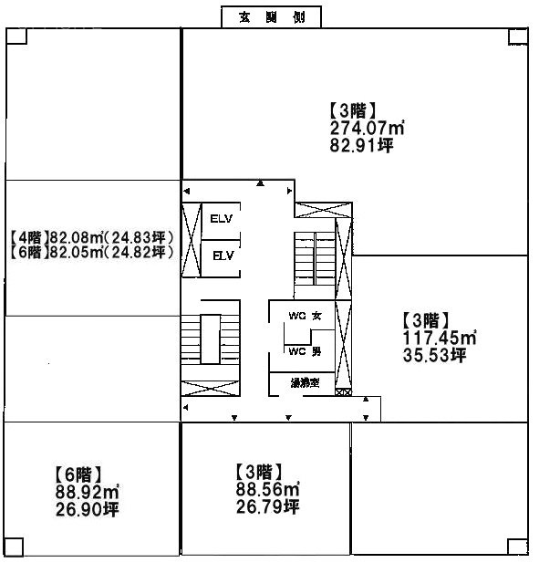 横浜西口加藤ビル4F 間取り図