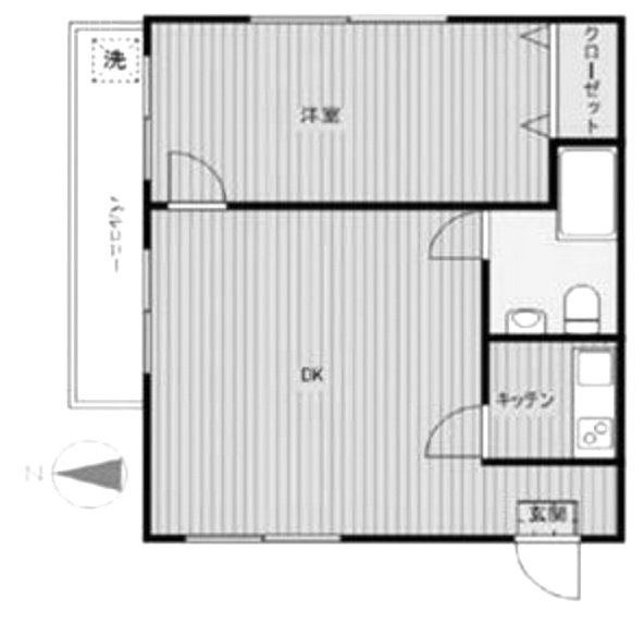 トキワマンションF 間取り図