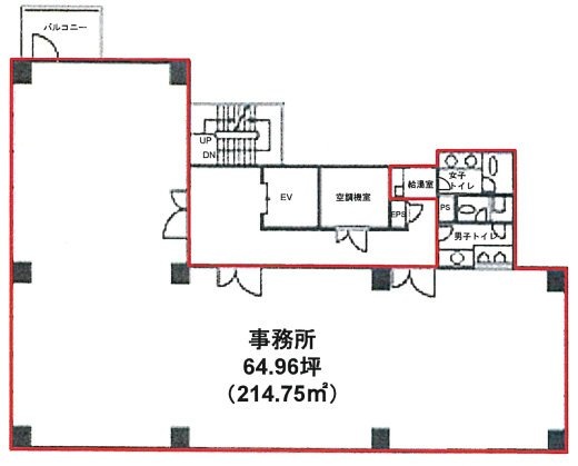 築地MKビル5F 間取り図