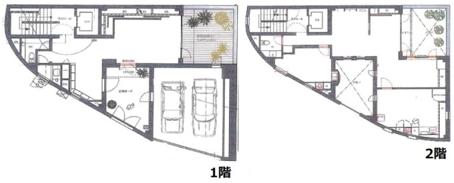 高輪1丁目 クリニックB1F～3F 間取り図