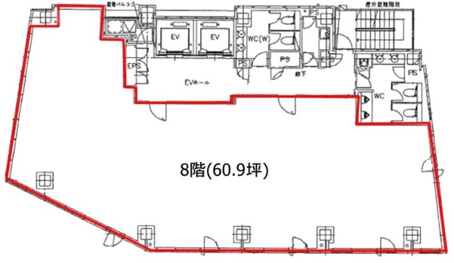 麹町市原ビル8F 間取り図