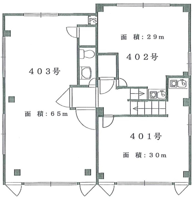 ISOビル402 間取り図