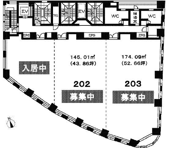 ルネパルティーレ汐留203 間取り図