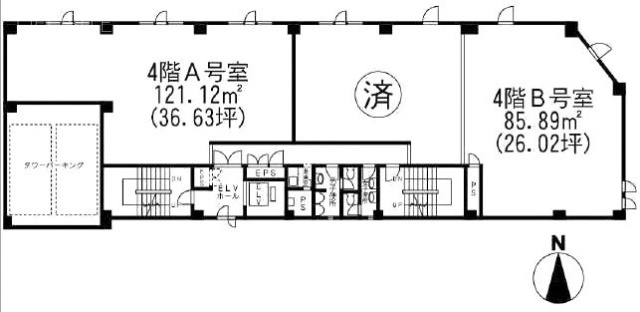 新町55ビルB 間取り図