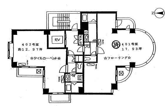 エムアイビル4F 間取り図