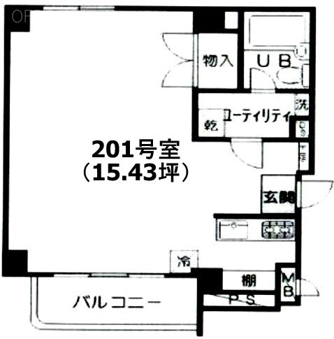 赤坂桧町公園アーバンライフ201 間取り図