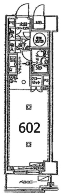 パラシオン飯田橋602 間取り図
