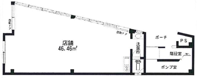 鴇田ビル1F 間取り図