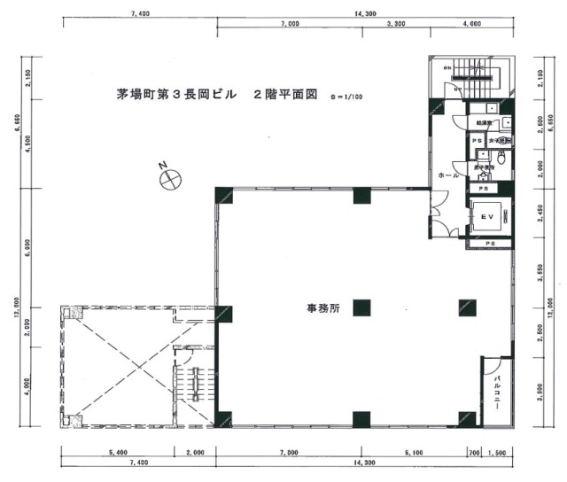 茅場町第三長岡ビル2F 間取り図