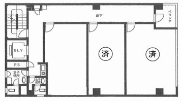 陽光銀座三原橋ビルC 間取り図