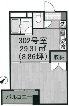 サンライズ南池袋ビル302 間取り図