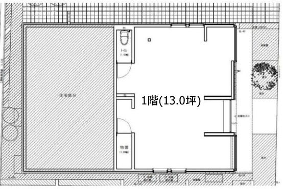 田園調布3丁目店舗1F 間取り図