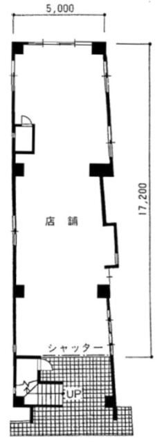 プラーズ新川通1F 間取り図