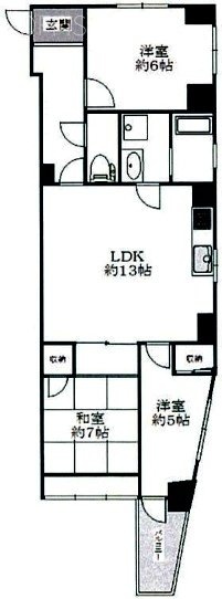 福田ハイツビル501 間取り図