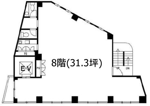 南麻布セントレ8F 間取り図