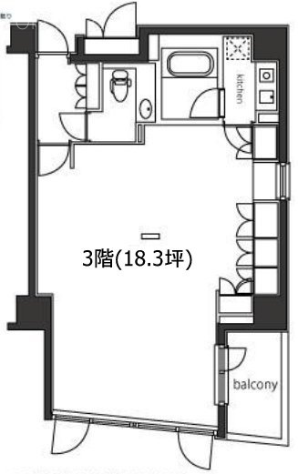 エスト・グランディールCARO赤坂3F 間取り図