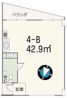 1桑野ビルB 間取り図