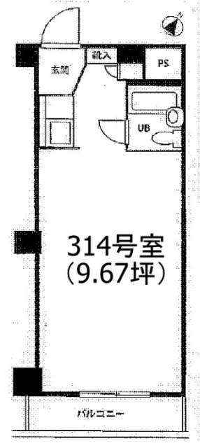 シェモワ新宿314 間取り図