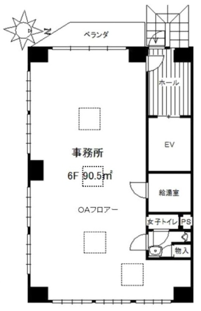 川口ビル6F 間取り図