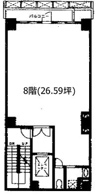 三筋クレセントビル8F 間取り図