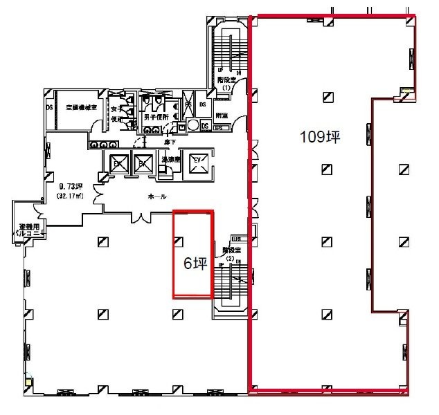 銀座2丁目松竹ビル2F 間取り図