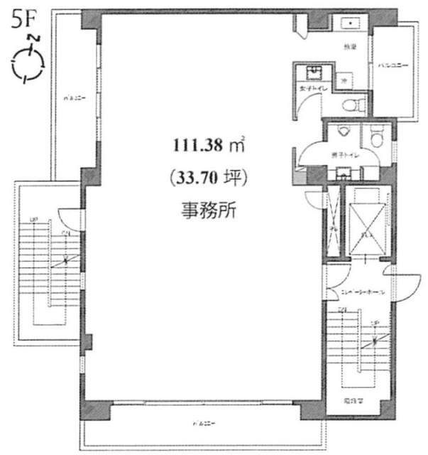 JBTV五番町5F 間取り図