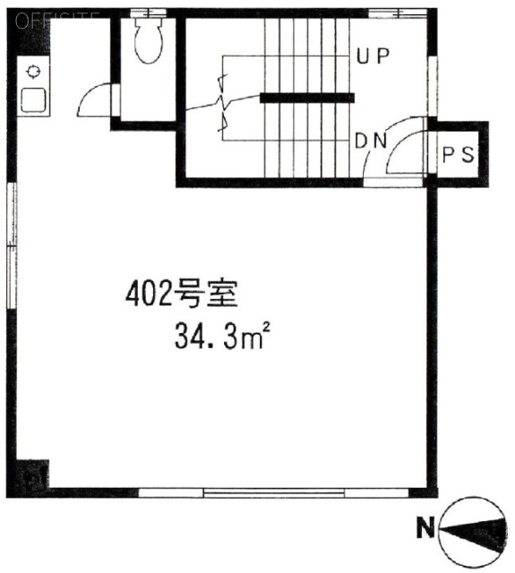 鱒渕(ますぶち)ビル402 間取り図