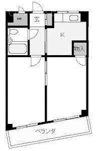 カーサヴェルデ経堂ビル201 間取り図