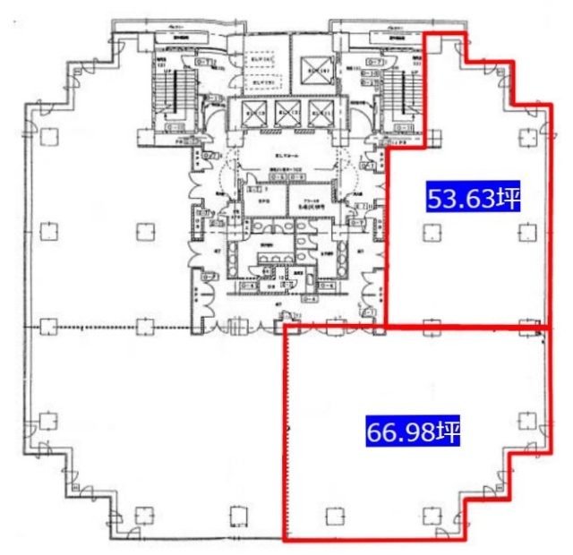 勝どきサンスクエアビル8F 間取り図