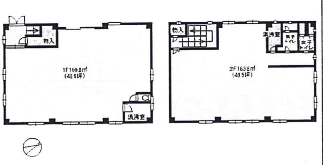 小川ビル1F～2F 間取り図