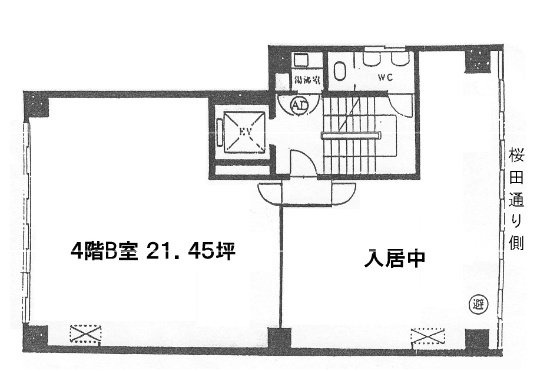 虎ノ門南ビルB 間取り図