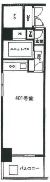メローナ日本橋401 間取り図