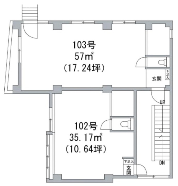 ヴィラ内川103 間取り図