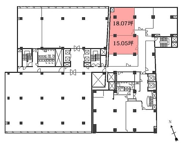 虎ノ門実業会館(本館)3F 間取り図