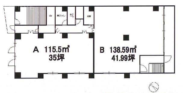 ベルメイゾン浜町ビルB 間取り図