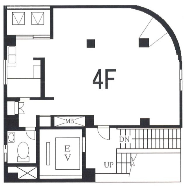 三崎町レインボービル4F 間取り図