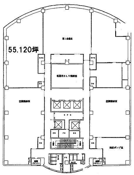 横浜東口ウィスポートビルB 間取り図