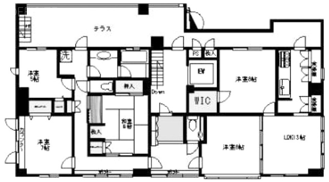 クオーレアオキビル401 間取り図