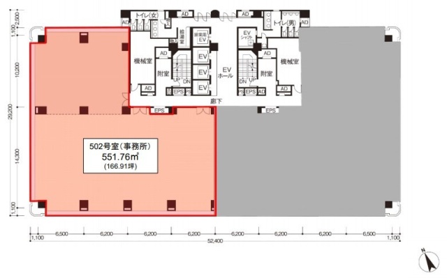 AQUACITY芝浦502 間取り図