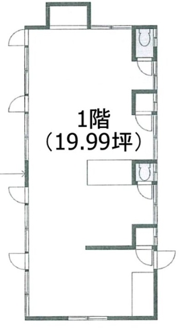 橋口貸店舗1F 間取り図