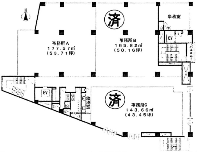 染谷エステートビル2F 間取り図