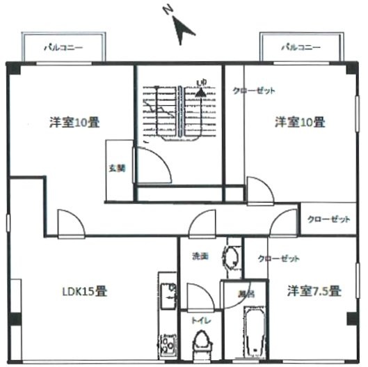 明成ビル4F 間取り図