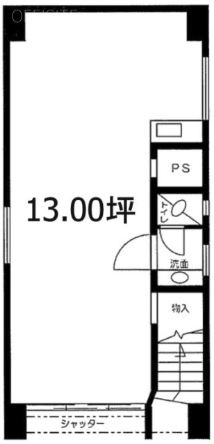 各務(かがみ)ビル1F 間取り図