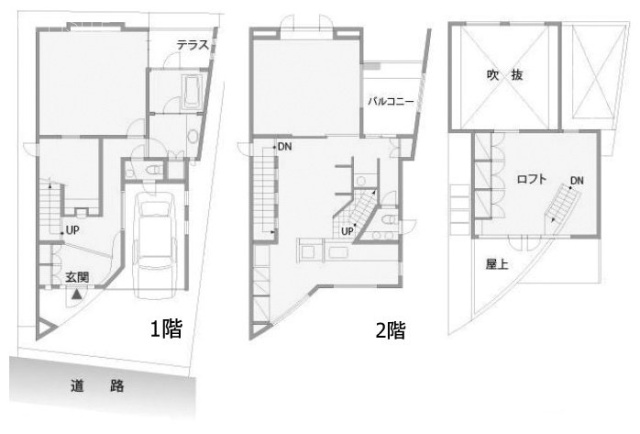 神宮前For Children House1F～3F 間取り図