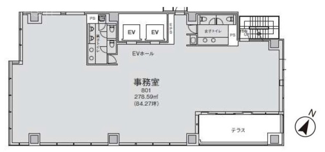 クロスシー東日本橋8F 間取り図