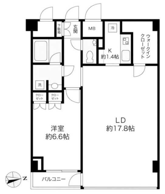 VORT恵比寿Dual’s404 間取り図