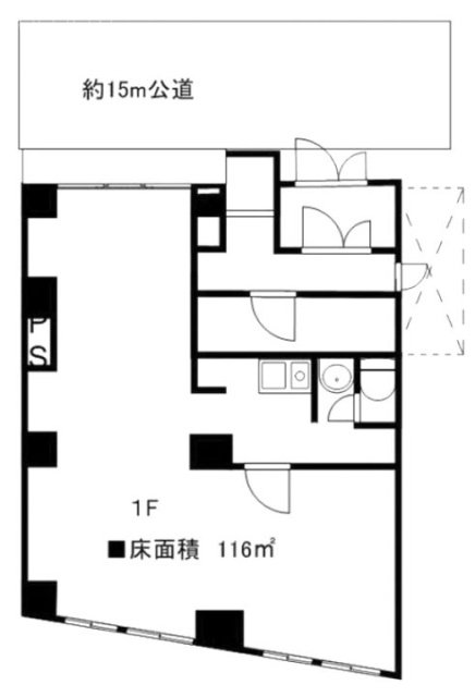 センターフィールズハウス1F 間取り図