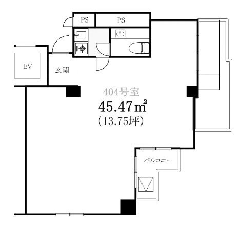 第20スカイビル404 間取り図