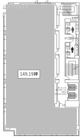 日総第13ビル6F 間取り図