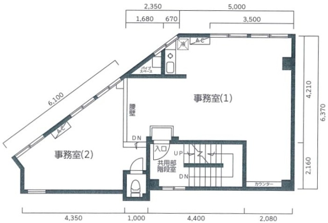 南口共同ビル2F 間取り図